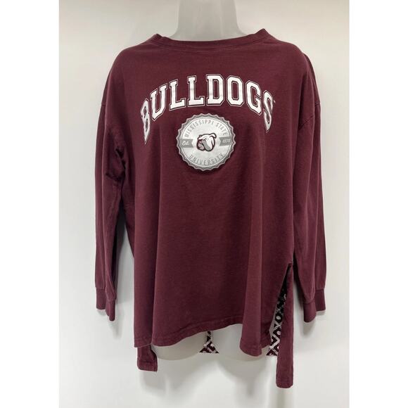 Gameday Couture Mississippi State Bulldogs Women’s Oversized Blouse Maroon Small - Picture 1 of 6